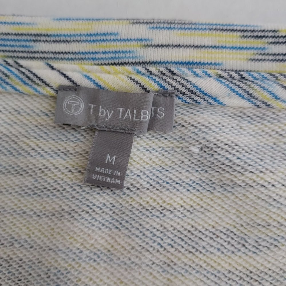 T by Talbots Classic French Terry Crewneck Space Dye Pullover Sweatshirt - Picture 9 of 9